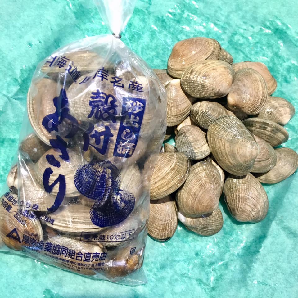 厚岸産あさり販売中